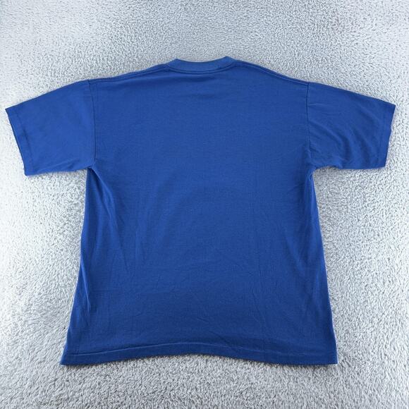 Vintage Utah Summer Games Shirt Mens M Blue Pegasus Torch Track Sports 80s - Picture 3 of 8